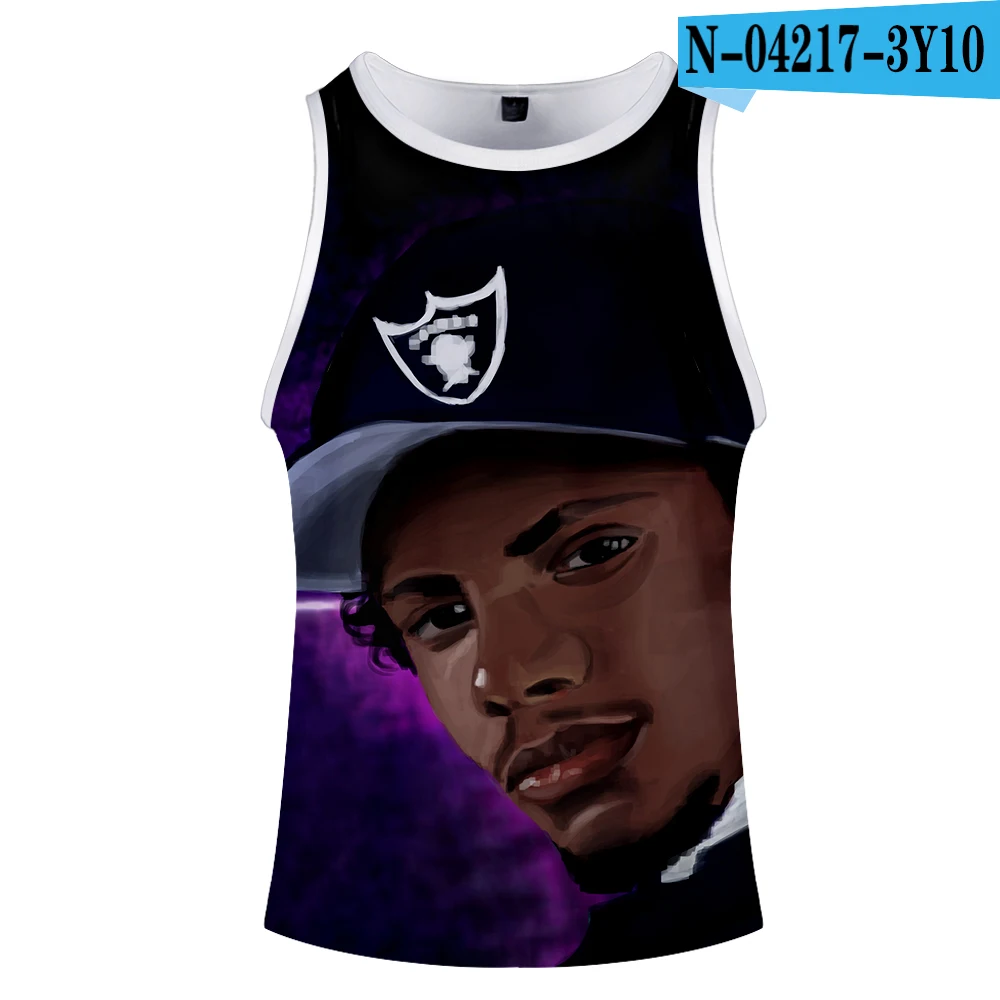 Майка для мужчин гангста рэп Eazy E Летняя Повседневная Хип Хоп без рукавов принт Свободная майка фитнес жилет рукава Мужские майки - Цвет: ONE