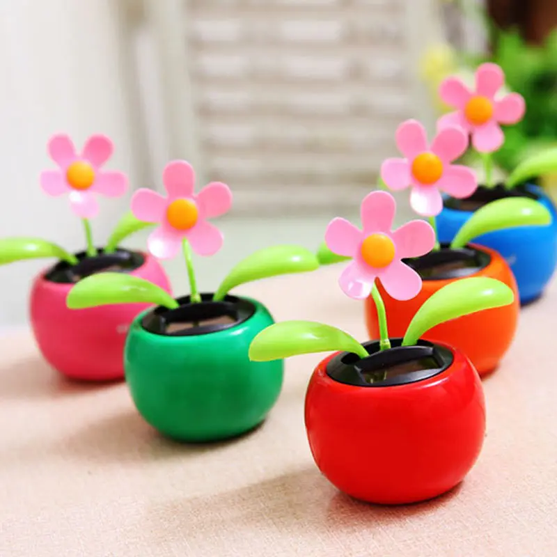 

Flip Flap Solar Powered Sunflower Swing Car Toy Gift Cool Car Ornament Decor M8617