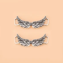 

30pcs/Lot Silver Color Angel Wings Feathers Connectors Charms Pendants for Necklace Bracelet Jewelry Making Accessories