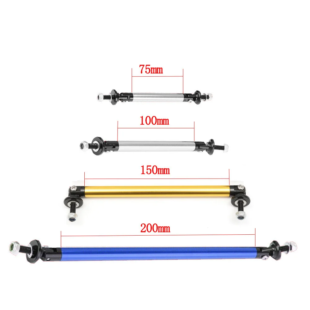 2pcs 200mm Car Universal Race Adjustable Front Rear Bumper Wind Splitter Protector Rod Support