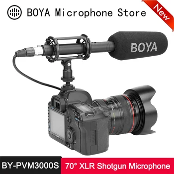 

BOYA BY-PVM3000S Handheld Shotgun Microphone 70° Supercardioid Electret Condenser Mic for Canon Nikon Sony DSLR Camera Camcorder