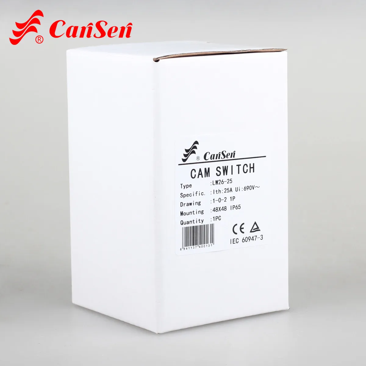 CANSEN LW26 25 Ith 25A поворотный кулачковый переключатель 1 0 2 1P 4 клеммы с защитой IP65