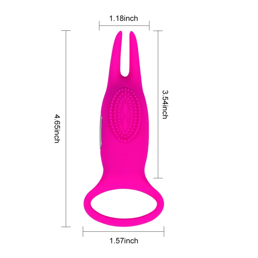 Waterproof Silicone Male Peni s Vibrating Ring Sleeve with Rabbit Ears Delay Ejaculation Vibrator Massager for Couples 