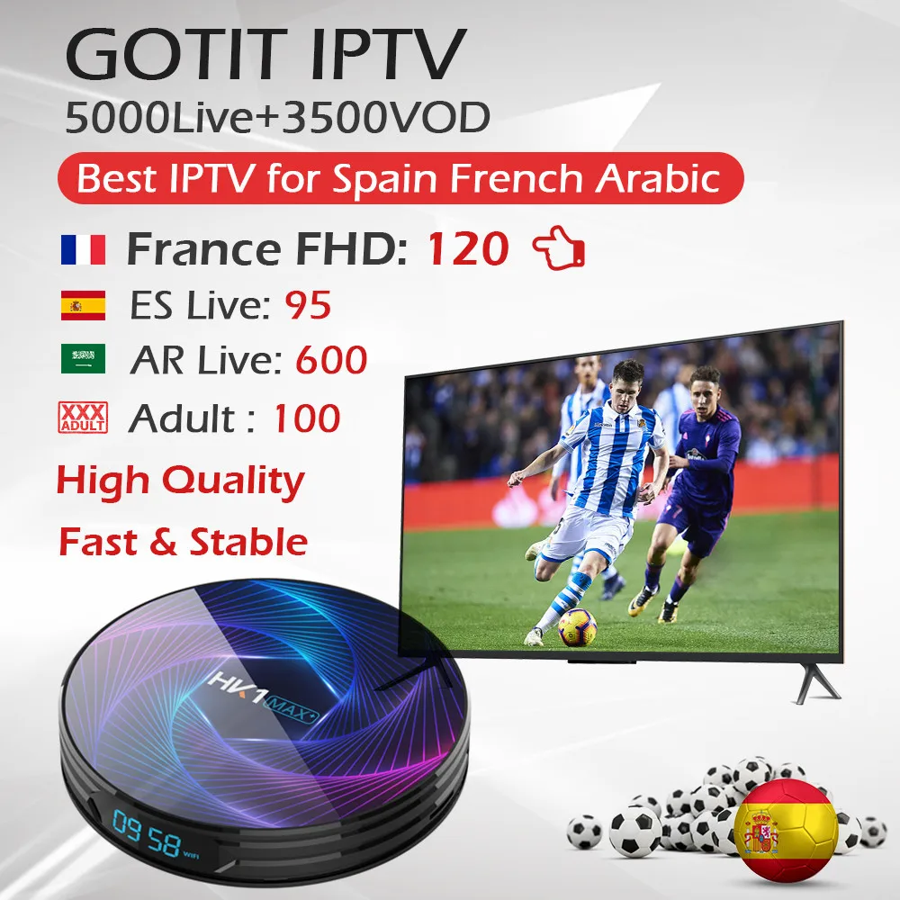 HK1 MAX+ Android 9,0 ТВ приставка RK3368 4 K/Dual WiFi BT 1000M& King Отт IP tv подписка Европа Франция Аравия Бельгия IP ТВ приставка HK1MAX