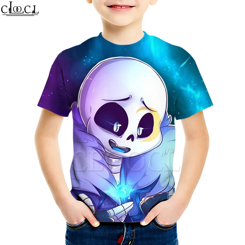 Детская футболка с изображением игры Undertale Sans креативный свитшот короткими