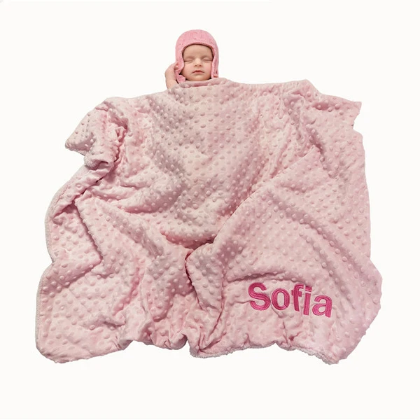 Couverture de nouveau-né personnalisée | Cadeau pour bébé, ensemble de literie, emmaillotement de berbère bulle, berceau, lit, poussette, couverture de bébé