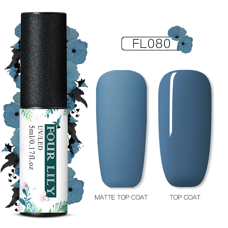 PS06851 Четыре Лили 60 Цвета Матовый УФ-гель для ногтей 5 мл Pure Nail Цвет матовый лаки для ногтей био-Гели Soak Off Гель лак для ногтей Лаки маникюрный лак - Цвет: PS06851