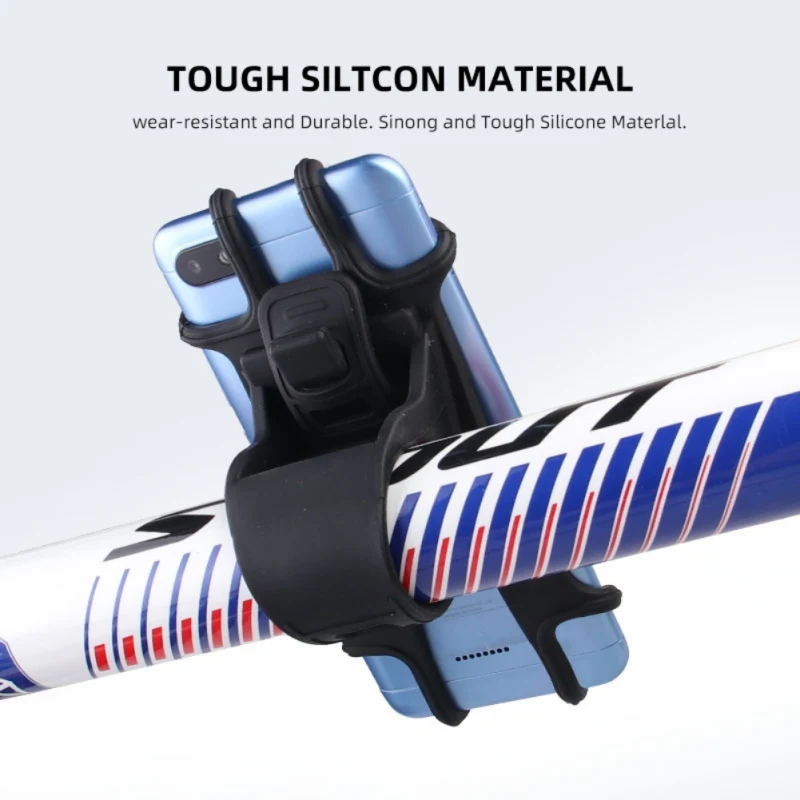

Bicycle Mobile Phone Holder Silicone Motorcycle Bike Handlebar Stand Mount Bracket Bike Mount Phone Holder For GPS Device