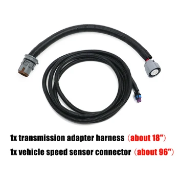 

4L60E to 4L80E 18" Transmission Wire Adapter Harness Plug and Vehicle Speed Sensor Connector For GM LS series LQ4 5.3 LS1 LS6
