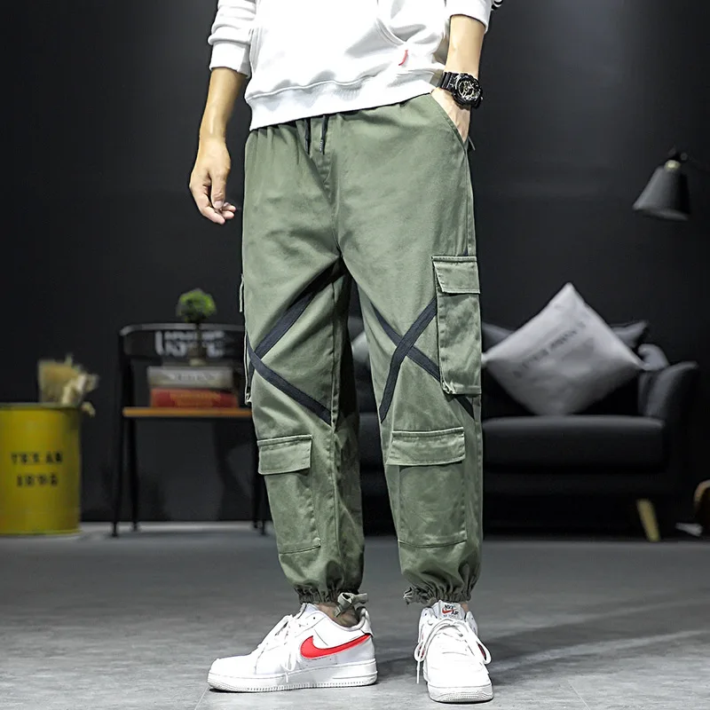 

2020 Spring Main Push Large Size Japanese-style Interior Webbing Harem Casual Capri Pants M-5x Hk13