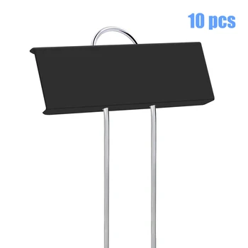 

10pcs Easy Read Metal Large-Faced Angled Yard Flower Pot Reusable Greenhouse Insertion Label 10inches Plants Marker Practical