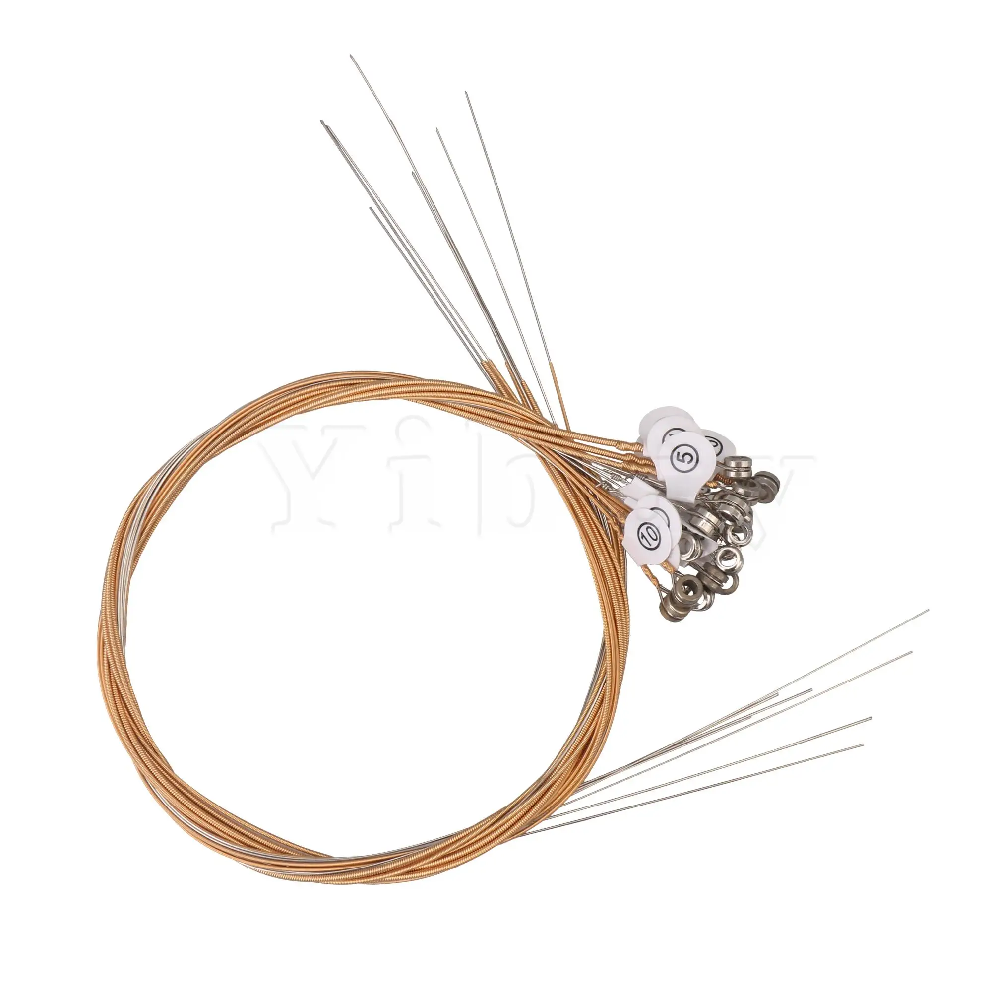

Yibuy Metal Strings for Lyre Harp String Set Muical Instrument Part Set of 16