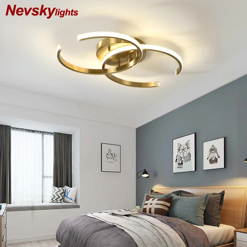 Современная сменная cветодиодная потолочная лампа для гостиной потолочный свтетильнк с пультом латунная люстра потолочная для спальни медная потолочная люстра на кухню люстра золотой корпус