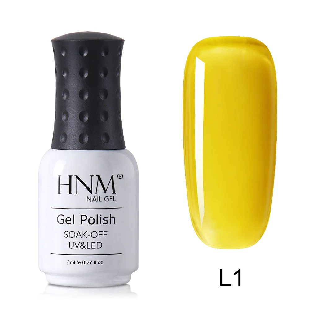 HNM новейшая серия Бегония цветной УФ-гель для ногтей Narl Art Soak Off Hybrid Lak светодиодный Полупостоянный лак - Цвет: L1