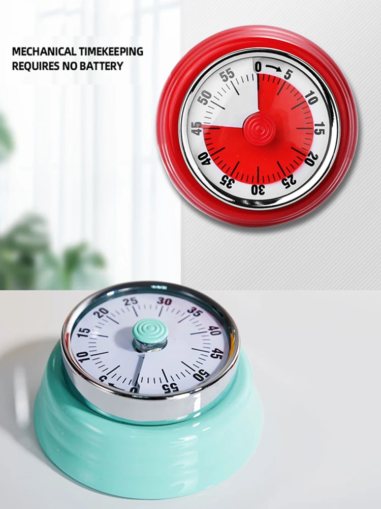 Magnet Round Shape Time Reminder 60 Minutes Kitchen Visual Timer