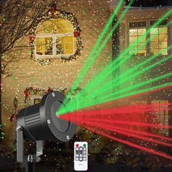 Projecteur Laser étoile de noël avec télécommande, effet de scène pour mariage, fête de vacances, décoration de jardin 