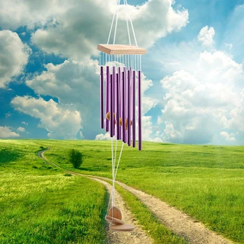 

Wood Twelve-Pipe Music Wind Chimes Idyllic Music Metal Wind Chimes Garden Decoration Wind Chimes