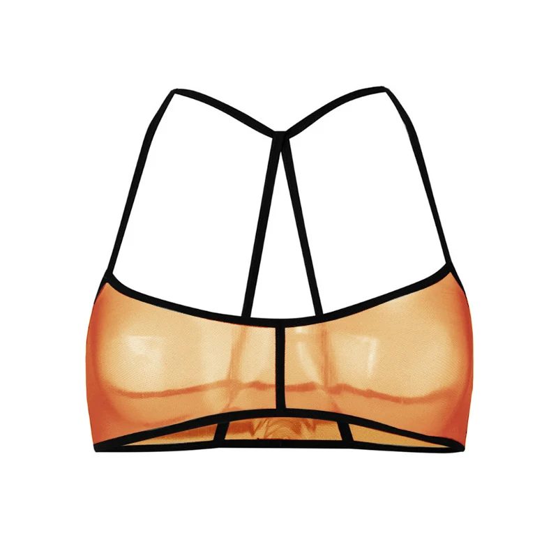 DERUILADY, сексуальный сетчатый бюстгальтер, женское белье, Одноцветный цельный бесшовный бюстгальтер для женщин, без подкладки, дышащий, беспроводной бюстгальтер - Цвет: image