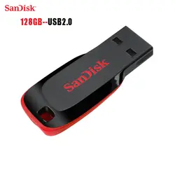 Sandisk 100% оригинальный usb 2,0 Мини usb флэш-накопитель usb-накопитель флэш-диск 128 ГБ Бесплатный Шнур