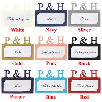 

48x Personalized Laser Cut Name Place Cards Wedding Decoration Table Decor Table Name Message Greeting Card Event Party Supplies
