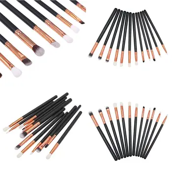 

12 Makeup Brush Sets Skin Tone Brown Gold Beauty Tool Makeup Eye Eye Tool Brush Brush Shadow G1F3