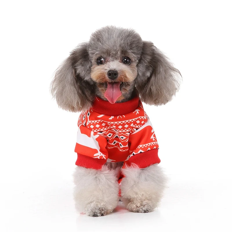 

Pet Christmas Cosplay Costume Small And Medium Dogs Warm Jumpsuit For Autumn And Winter