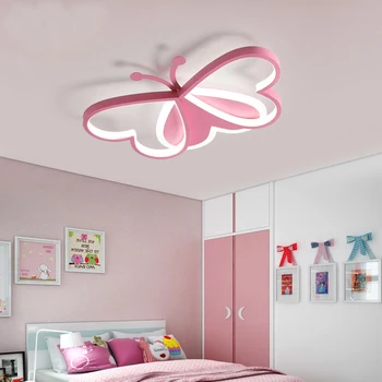 

Nordic Children's Room Bedroom Light LED Ceiling Light Pink / Blue Cartoon Butterfly Bedroom Light AC85 - 265V LED Bulbs Modern