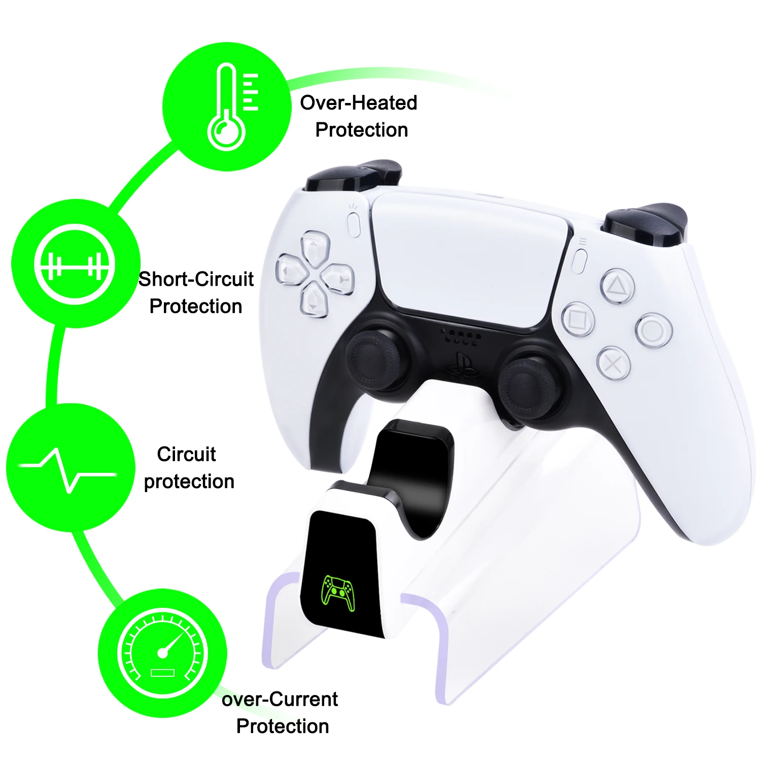 Battery Charger Fast Charger Charger for Sony PlayStation5 Wireless Controller Fast Charging Cradle Dock Station for PS5 Joystick Gamepads