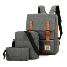 

New Large Capacity Computer Backpack Fashion Business Bag Outdoor Leisure Travel Bag Set with External USB Port Small bag