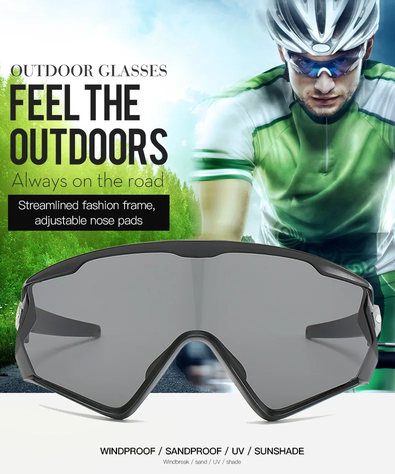 Ciclismo deportivo al aire libre gafas de sol senderismo a traves del pays gafas a prueba de viento