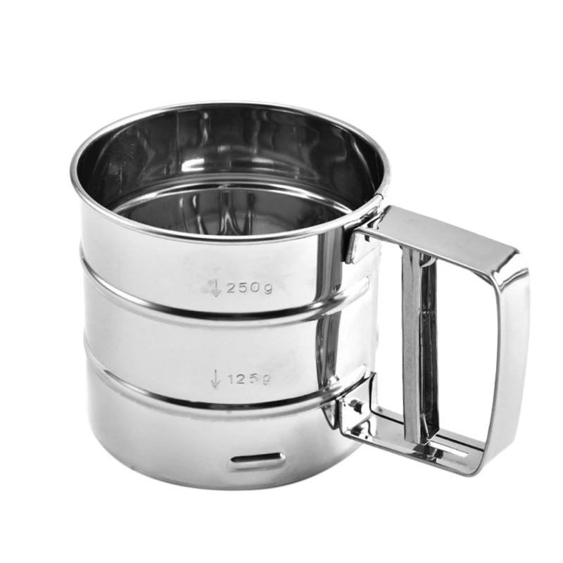 Stainless Steel Sieve Cup Powder Flour Sieve Pastry Baking Tools Home Garden Kitchen Dining Bake Ware Cake Tools
