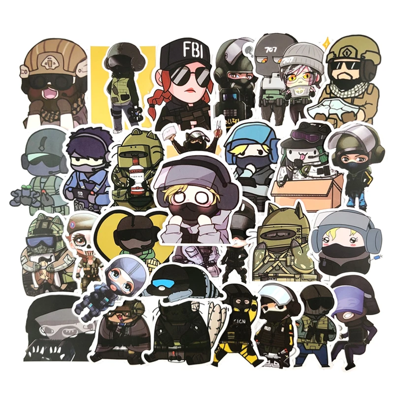 10 30 50pcs Pack Popular Games Tom Clancy S Rainbow Six Siege Stickers For Furniture Wall Desk Diy Chair Toy Car Trunk Computer Stickers Aliexpress 10 30 50pcs Pack Popular Games Tom Clancy S Rainbow Six Siege Stickers For Furniture Wall Desk Diy Chair Toy Car Trunk Computer Stickers Aliexpress