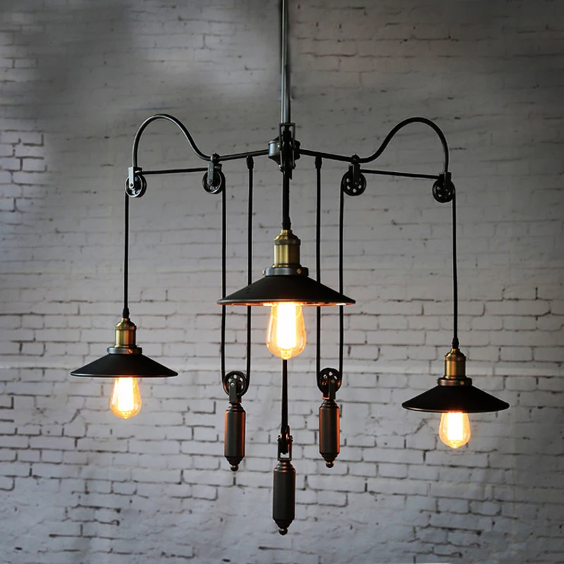 

Vecli Retro Iron Lustre Pendant Light Industrial Hanglamp Colgante For Bar Porch Aisle Corridor Pub Restaurant Light Fixtures