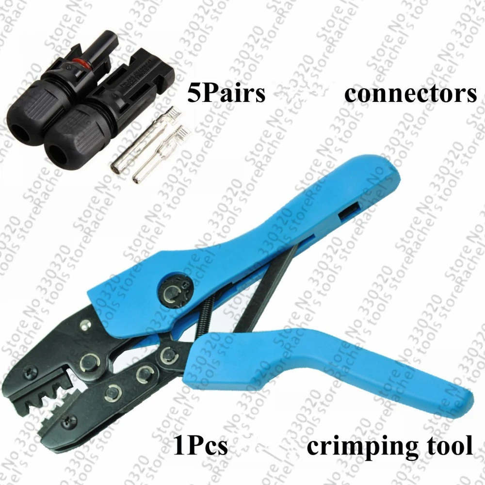 Solar PV crimping tool photovoltaic crimper with 5pairs solar connector for Panel Cables 2.5-6mm2 | Инструменты