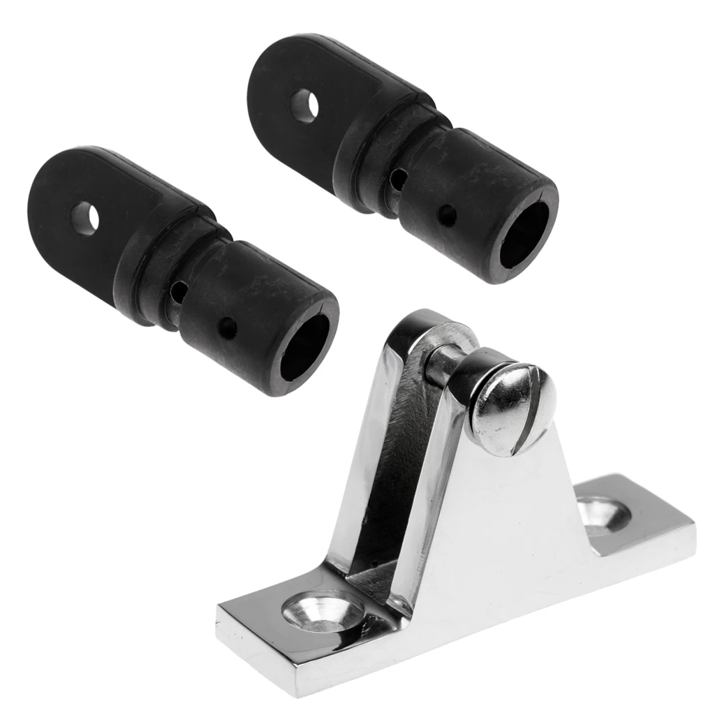 Boat Cover/Canopy Fitting Straight Deck Hinge Stainless Steel w/Eye End Cap