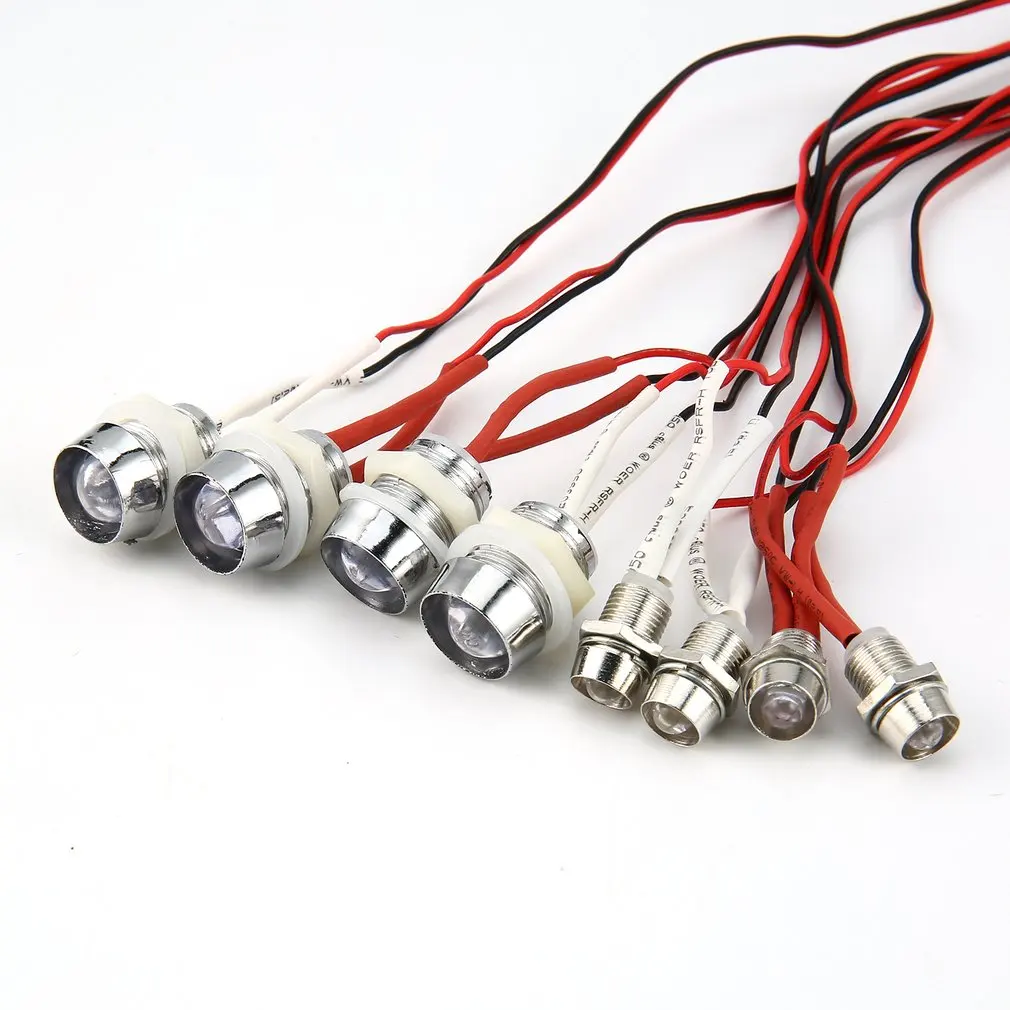 G.T.POWER L8 LED Red White Ultra Bright Light Wire Lamp Line for RC Car Off-road Crawler Model Parts Accessories Component