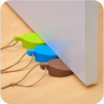 

CC Home Creative Leaf Silicone Door Stop Children Anti-Pinch Hand Safety Door Stopper Stereo Can Hang Door Stopper