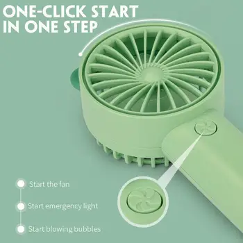 

1PC Mini Cooling Fan Animal Shape Summer Cartoon USB Mini Fan Bubble Machine Fan 320mAh ABS Child Parent-Child Interaction