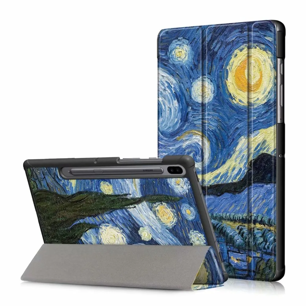 Модная обувь из искусственной кожи чехол для планшета для Samsung Galaxy Tab S6 T860 T865 SM-T860 SM-T865 10,5 дюймов смарт-чехол-подставка, петля+ подставка для ручек