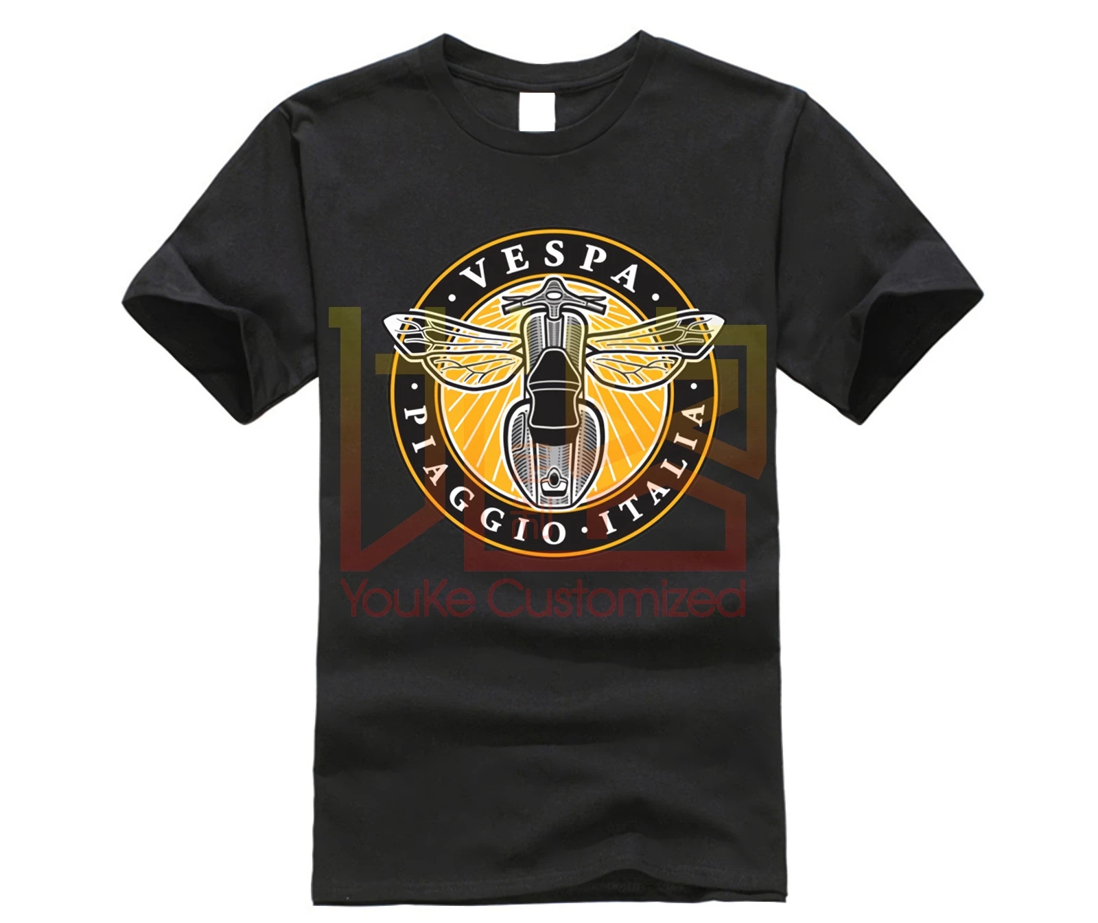 

Shirt Vespa Motorbike T Shirt Men Black Clothing Summer Cartoon Tshirt Cotton Tops Vintage T-shirt Bee Biker Streetwear