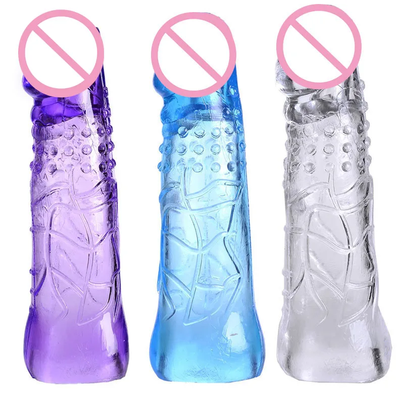 Penis Huge Dildo Enlarge Thicken Extender Set Enlarger Reusable Cock Condom Enlargement Condoms Adult Delay Sex Toys | Красота и