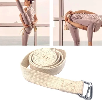 

Strap Thicken Anti Slip Cotton Blend Adjustable Pilates Fitness Workouts Training Stretch With Buckle 3 Meter Yoga Belt Durable