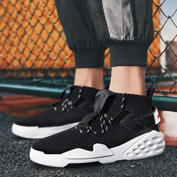 

Fall Sneakers Men Casual Shoes High Top Chaussure Homme Fashion Sport Black Footwear Lace Up Male Shoes Krasovki Zapatos Hombre