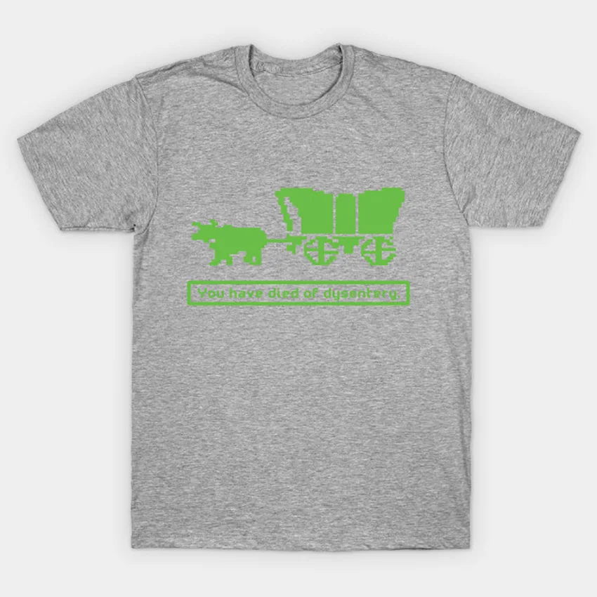 The Oregon футболка trail видеоигры the oregon trail horse cow wagon wheel wagon road trip 19 век pioneer dysentery