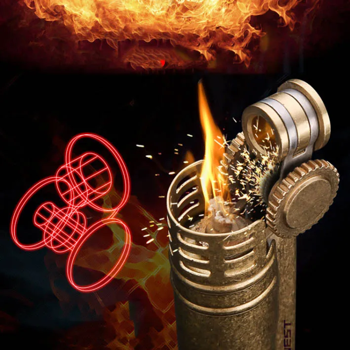 Frame of a new type of pure brass wind restoring ancient ways of kerosene lighter