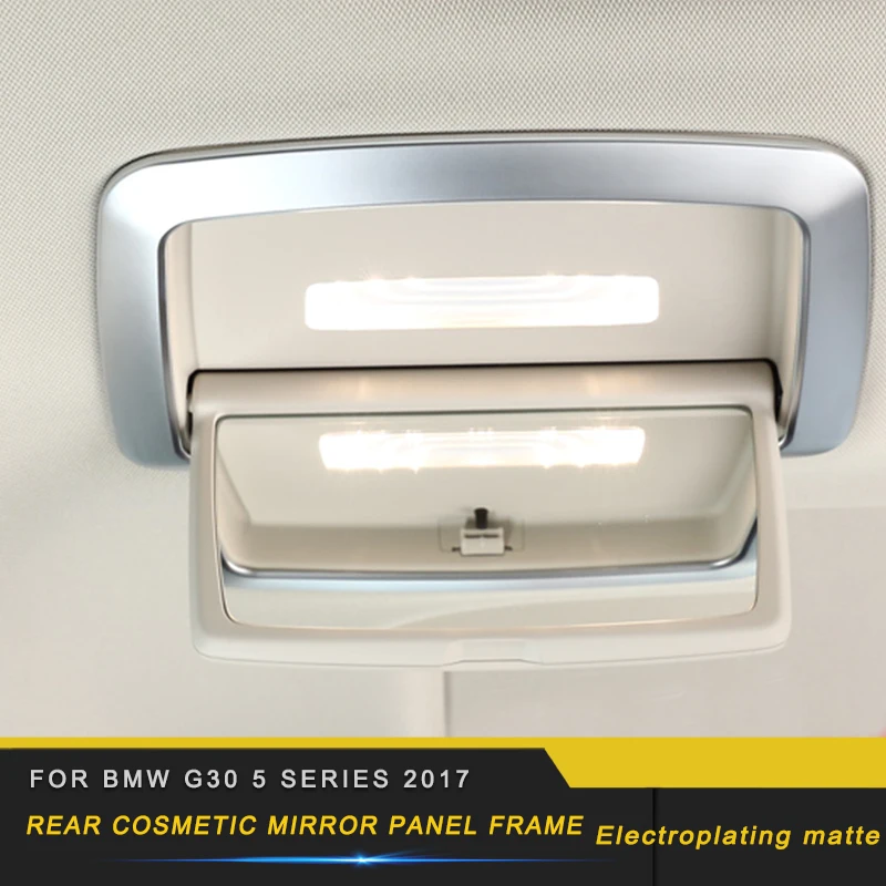 

For BMW G30 5 Series 2018 2017 Auto Car Rear Seat Cosmetic Mirror Panel Frame Trim Sticker Cover Interior Accessories