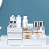 Makeup Cotton Pad Organizer Bathroom Storage Box For Cotton Swabs Cosmetics Jewelry Makeup Remover pad Container with Bamboo Lid 4