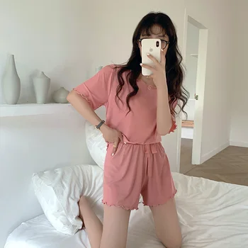 

Pajamas for Women Summer Loose Sleepwear Sexy Pyjamas Set Tank Tops Shorts Casual Nightwear Homewear
