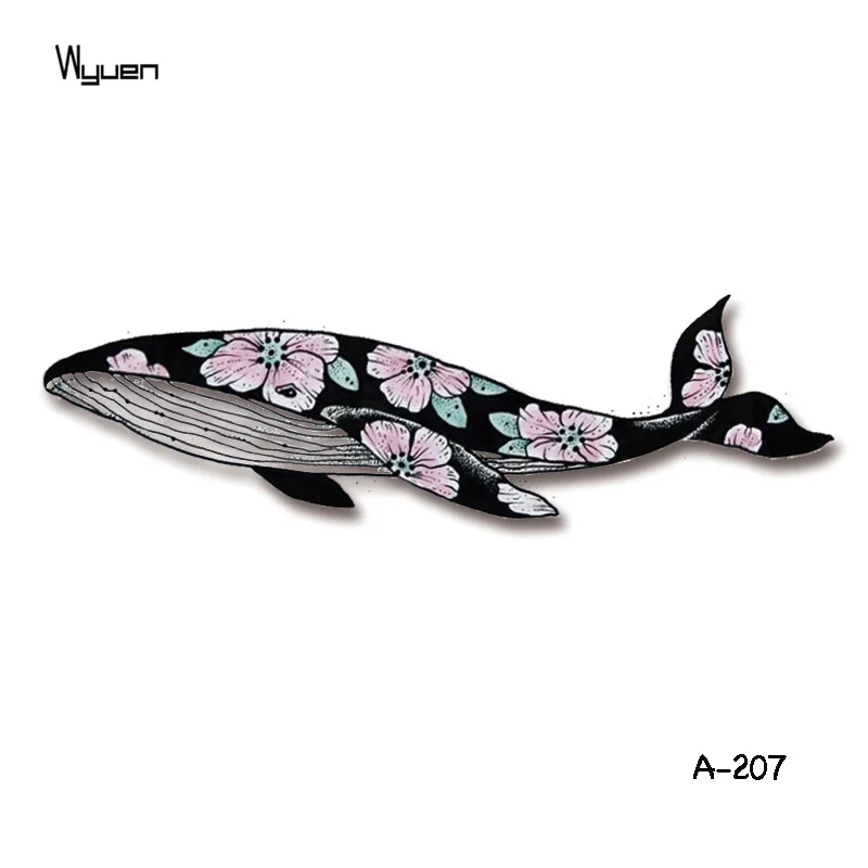 Wyuen; горячее нанесение, дизайн медузы, временная татуировка для взрослых, водостойкая татуировка, наклейка, океанское животное, женский боди-арт, поддельная татуировка, A-051 - Цвет: 207