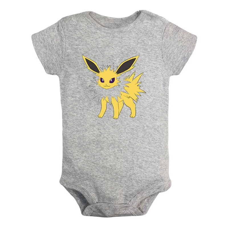 Милый покемон Espeon из анимационного сериала "Flareon Glaceon Jolteon для новорожденных, для маленьких мальчиков Комплекты для девочек спортивный костюм с принтом для малышей, спортивный костюм, гимнастический костюм, одежда - Цвет: JcBaby988GD